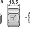 Møtrik M24x1,5 - galvaniseret - venstre gevind