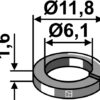 Fjederskive Ø11,8x1,6xØ6,1