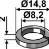 Fjederskive Ø14,8x2xØ8,2