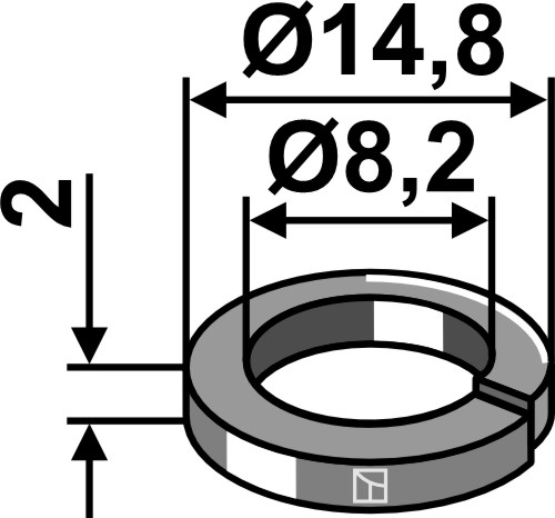 Fjederskive Ø14,8x2xØ8,2