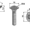 Spidsbolt - M10x40 - 6.8
