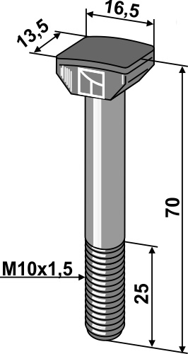 Bolt M10x1,5