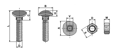 Spidsbolt - M10x45 - 12.9