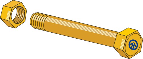Bolt m. låsemøtrik