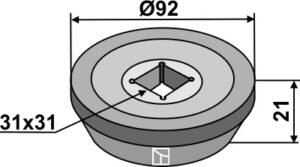 Flange udvendig Ø92