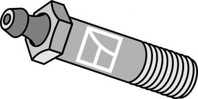 Smørenippel M10x1x40