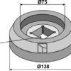 Flange indvendig Ø138