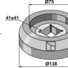 Flange indvendig Ø138