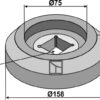 Flange udvendig Ø158