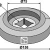Flange udvendig Ø158