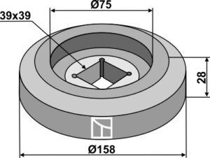Flange udvendig Ø158