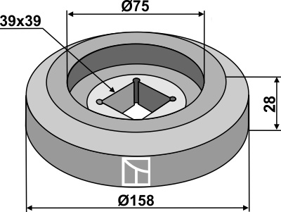 Flange udvendig Ø158