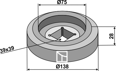 Flange indvendig Ø138