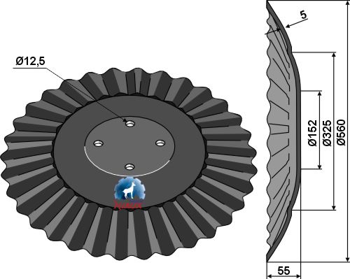 Razor tallerken Ø560x5