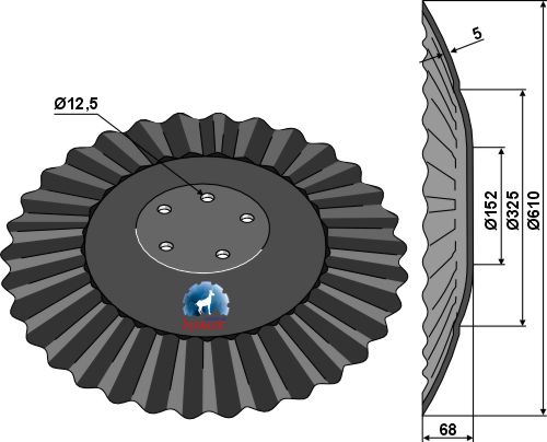 Razor tallerken Ø610x5