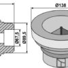 Flange indvendig Ø138
