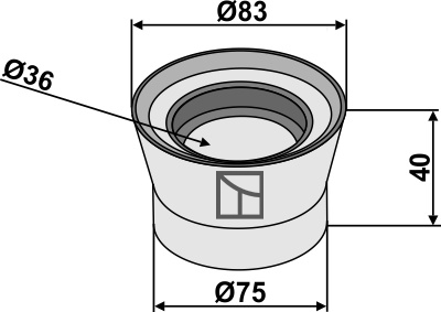 Flange inderst og yderst Ø83