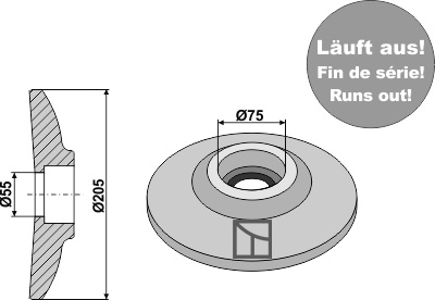 Flange udvendig Ø205