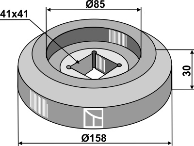 Flange udvendig Ø158