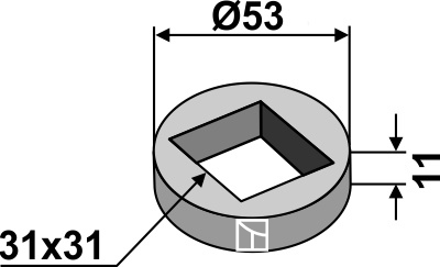 Svejsering for 28x28 og 30x30 Firkantet aksel