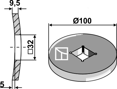 Svejsering for 28x28 og 30x30 Firkantet aksel