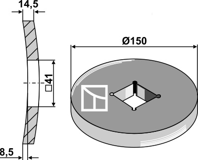 Svejsering for 28x28 og 30x30 Firkantet aksel