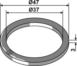 Afstands ring Ø47x3xØ37