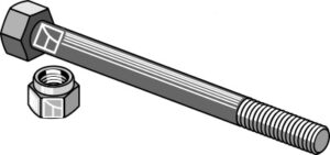 31-0088b Bolt M10x130 m. møtrik