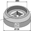 Flange indvendig Ø138