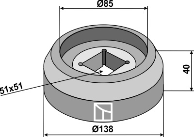 Flange indvendig Ø138