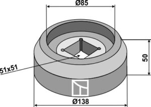 Flange indvendig Ø138