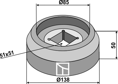 Flange indvendig Ø138