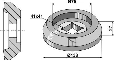 Flange indvendig Ø138