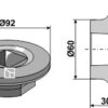 Flange indvendig Ø92