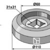 Flange indvendig Ø110