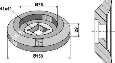 Flange udvendig Ø158