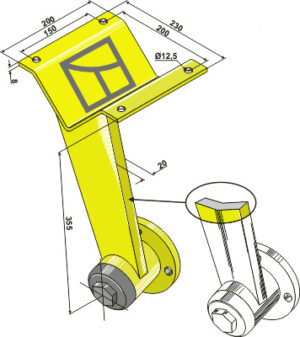 Holder for tallerken - forstærket