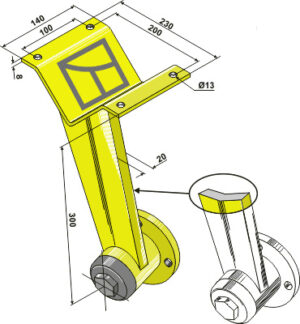 Holder for tallerken - forstærket