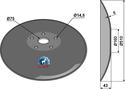 Tallerken glat Ø510x5