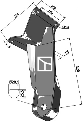 31-0567 Tallerken holder bagerst