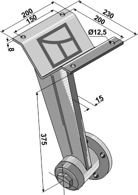 Holder for tallerken - forstærket