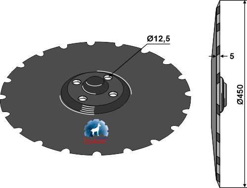 Tallerken takket Ø450x5