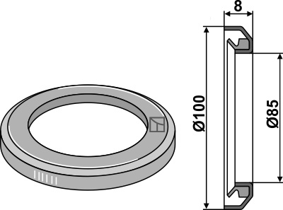 Front ring - Ø100xØ85,5x8