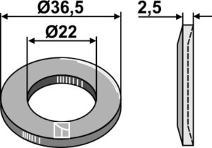 31-0700 Skive Ø36,5x2,5xØ22