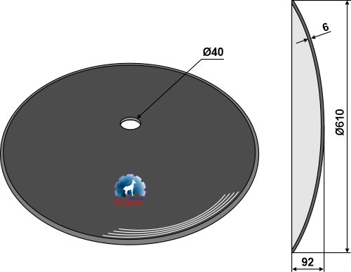 Tallerken glat Ø610x6