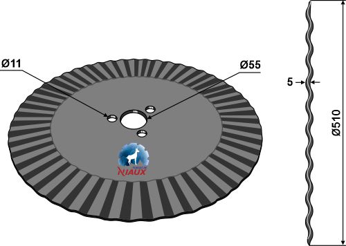 Tallerken Ø510x5