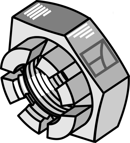 Kronmøtrik - M27x1,5