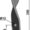 Spadeharve kniv for Dyna-Drive Jumbo, venstre
