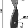 Spadeharve kniv for Dyna-Drive,Jumbo højre