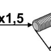 Bolt M10x1,5x20